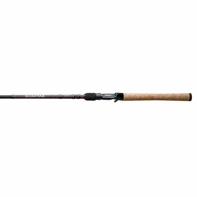 Shimano Scimitar C Series casting rod with cork handle and Titanium Oxide guides