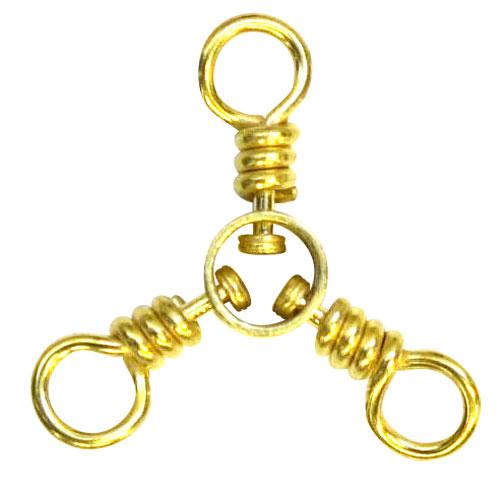 Eagle Claw Brass 3-way Swivel Size 4 4pk - The Sportsman's Exchange