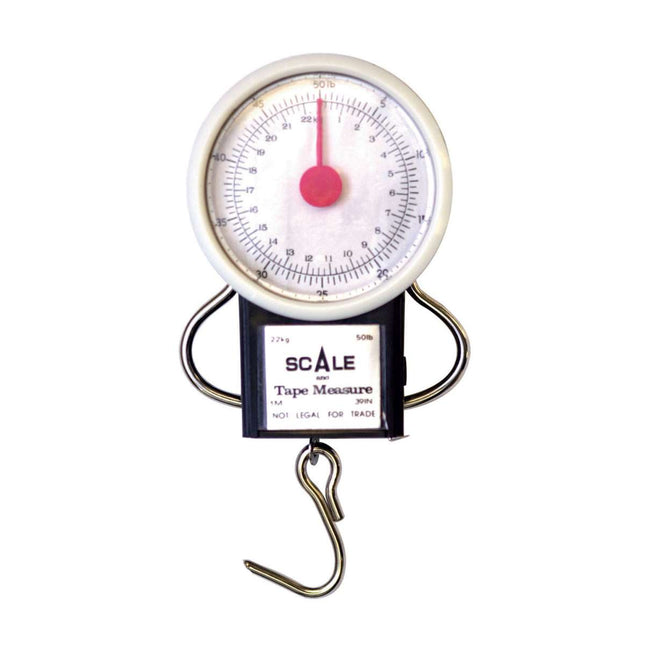 Eagle Claw Dial Scale w/Tape Measure 50 Lb S - The Sportsman's Exchange