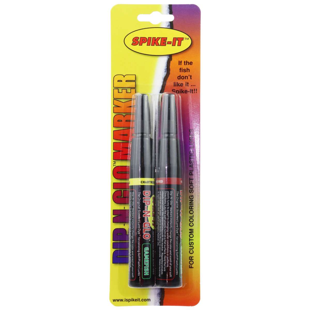 Spike It Double Marker 2pk Gamefish Chartreuse/Red - The Sportsman's Exchange