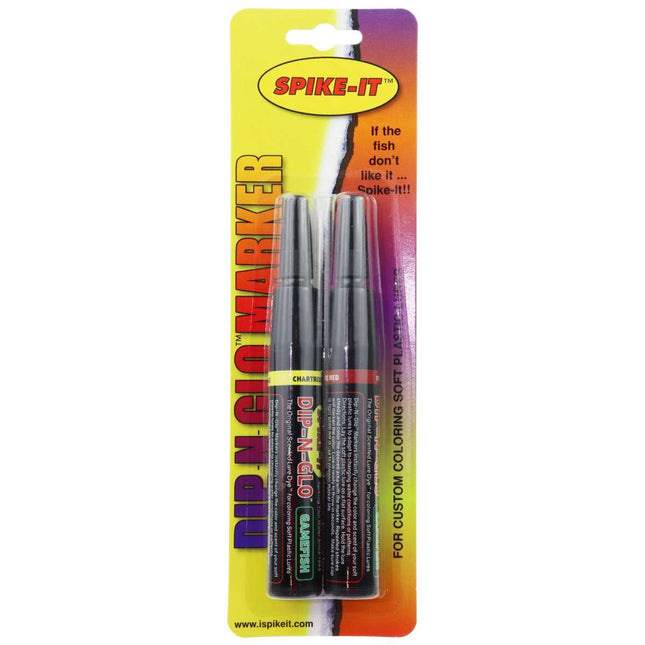 Spike It Double Marker 2pk Gamefish Chartreuse/Red - The Sportsman's Exchange