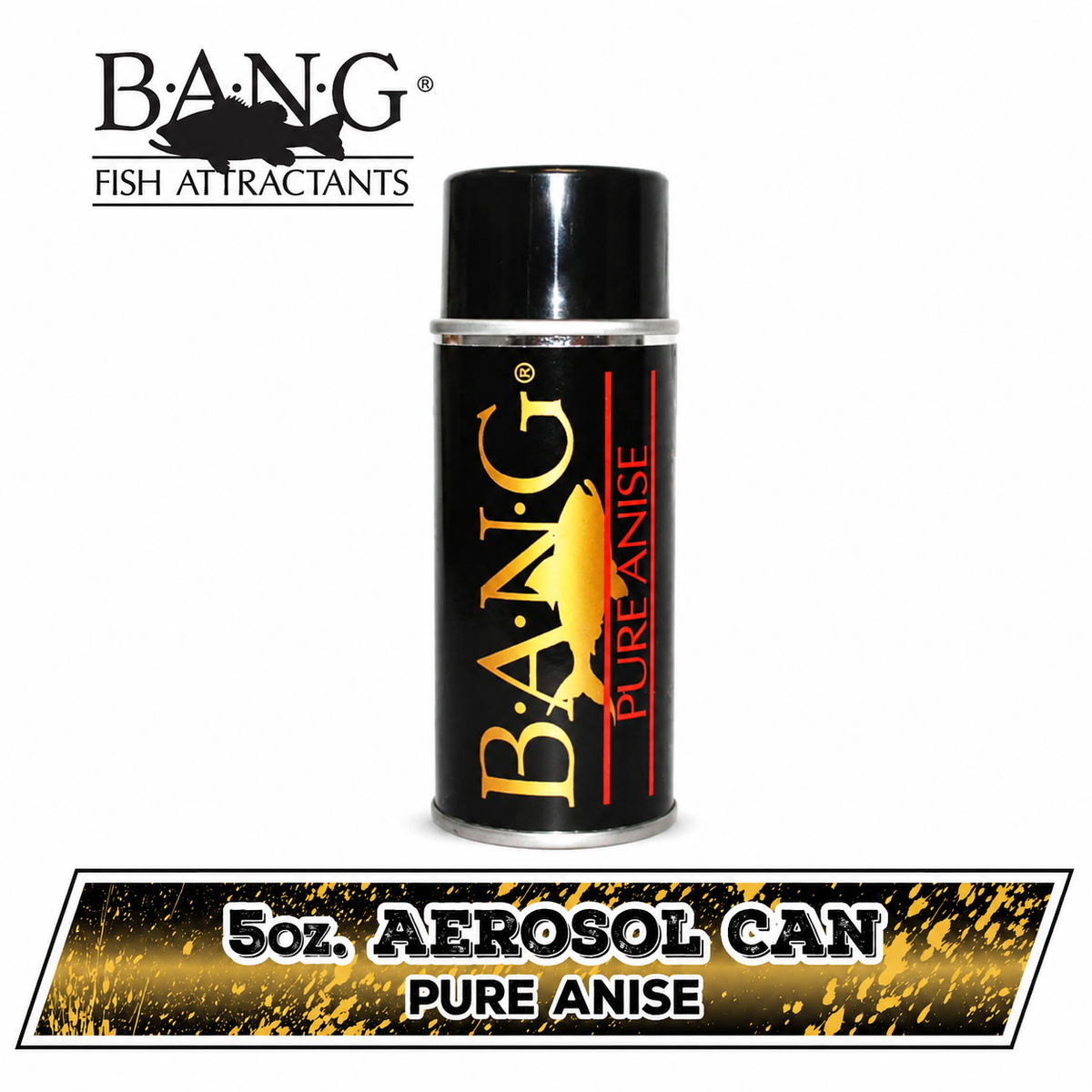 BANG Fish Attractant 5oz Aerosol Spray Anise scent fishing attractant for freshwater and saltwater fishing