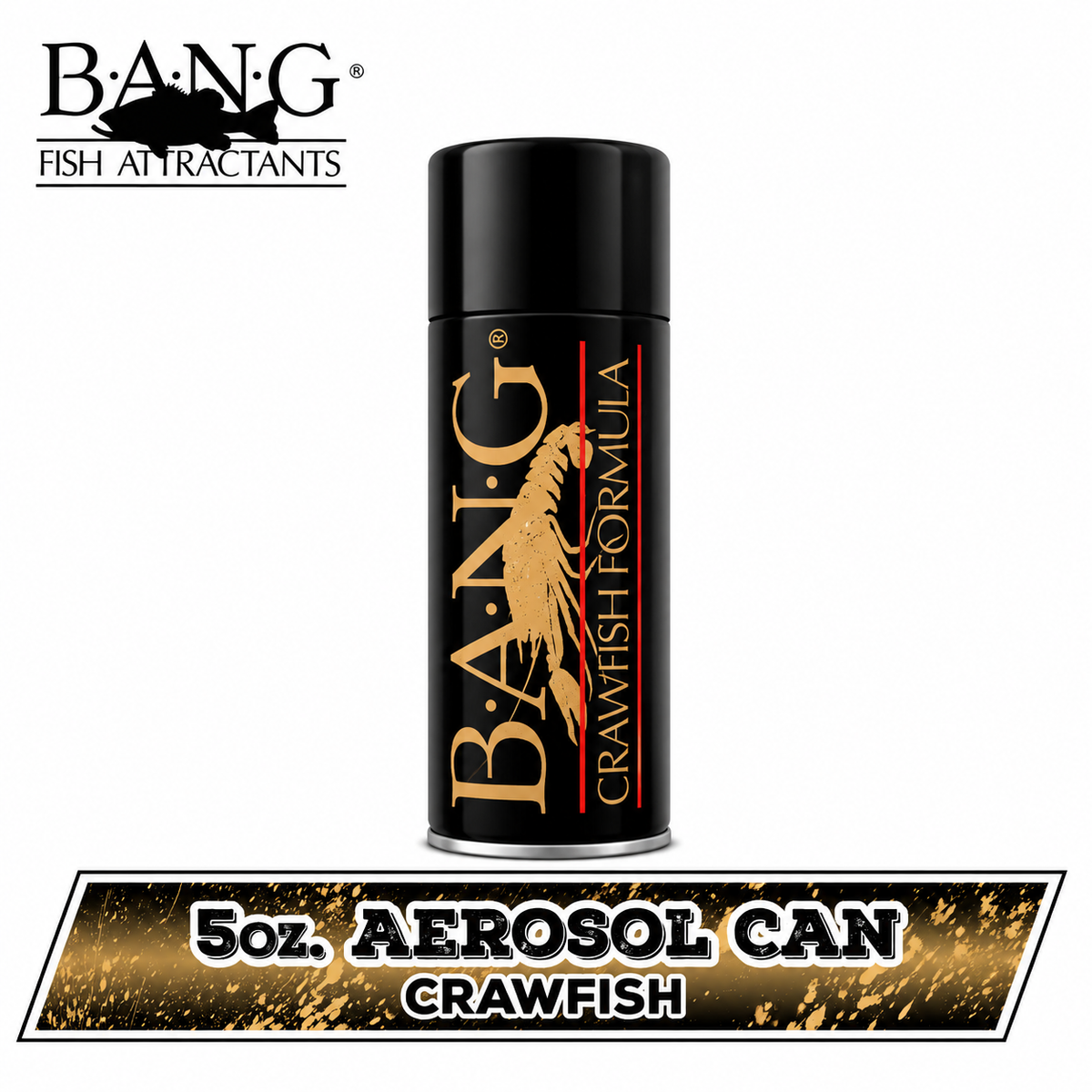 BANG Fish Attractant 5oz Aerosol Spray Crawfish scent fishing attractant for freshwater and saltwater fishing