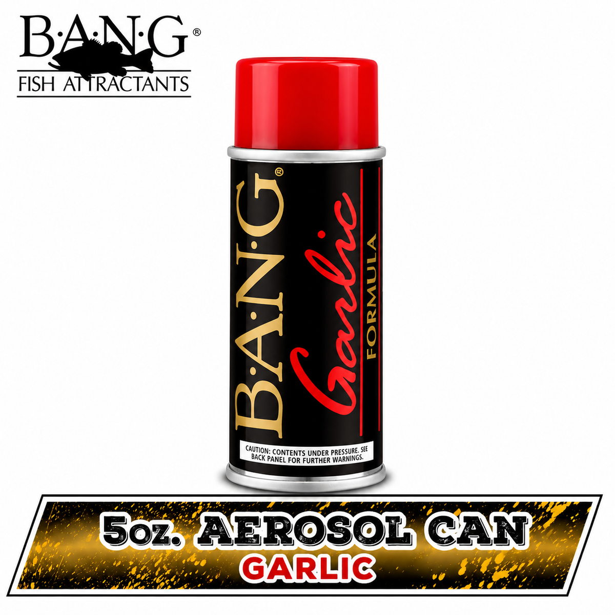 BANG Fish Attractant 5oz Aerosol Spray Garlic scent fishing attractant for freshwater and saltwater fishing