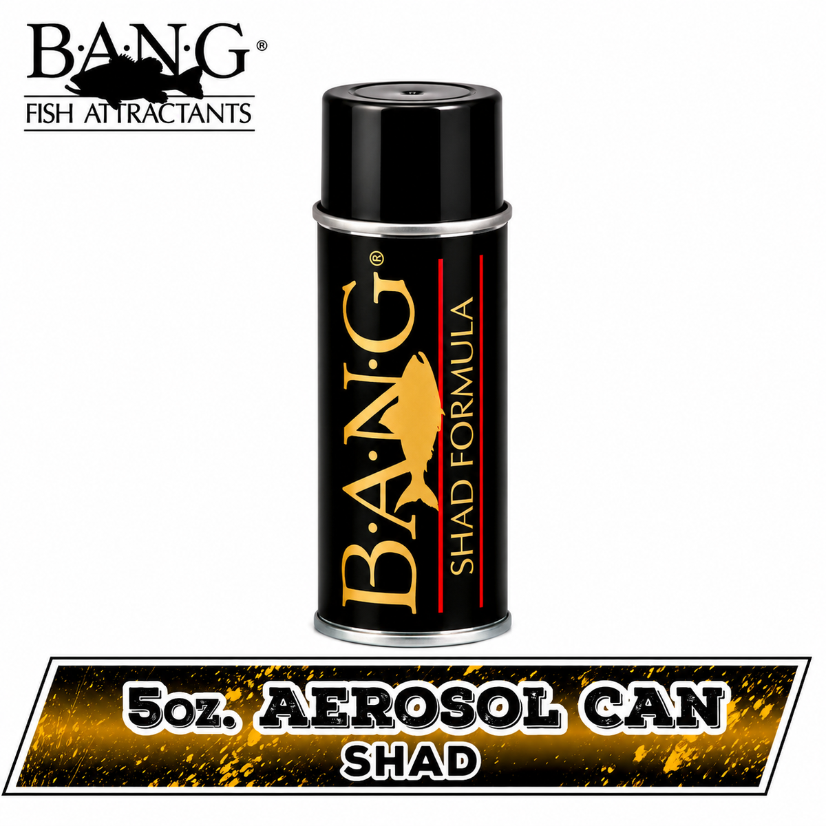 BANG Fish Attractant 5oz Aerosol Spray Shad scent fishing attractant for freshwater and saltwater fishing