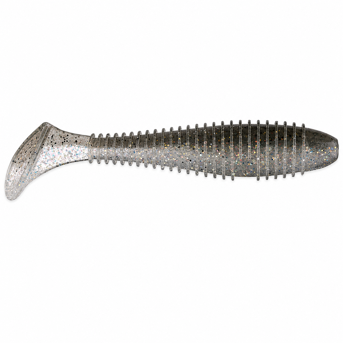 Keitech FAT Swing Impact Swimbait 3.8 inch soft paddle tail swimbait in Crystal Shad