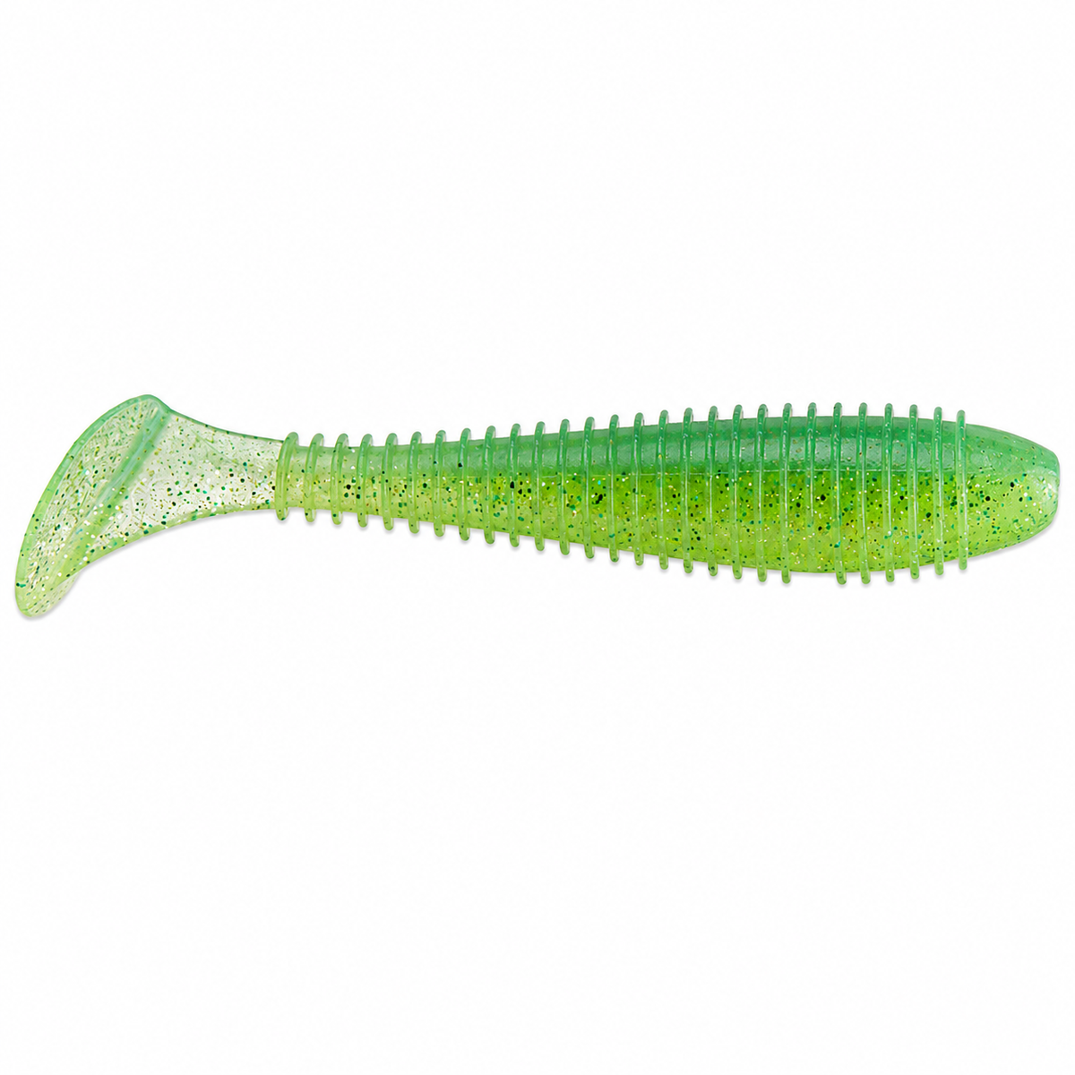 Keitech FAT Swing Impact Swimbait 3.8 inch soft paddle tail swimbait in Lime Chartreuse
