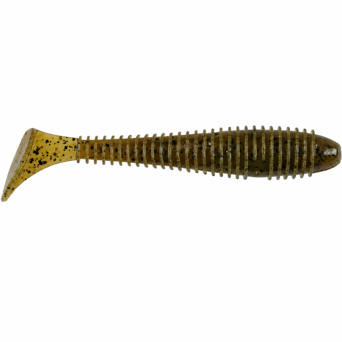 Keitech FAT Swing Impact Swimbait 4.3 inch soft paddle tail swimbait in Green Pumpkin