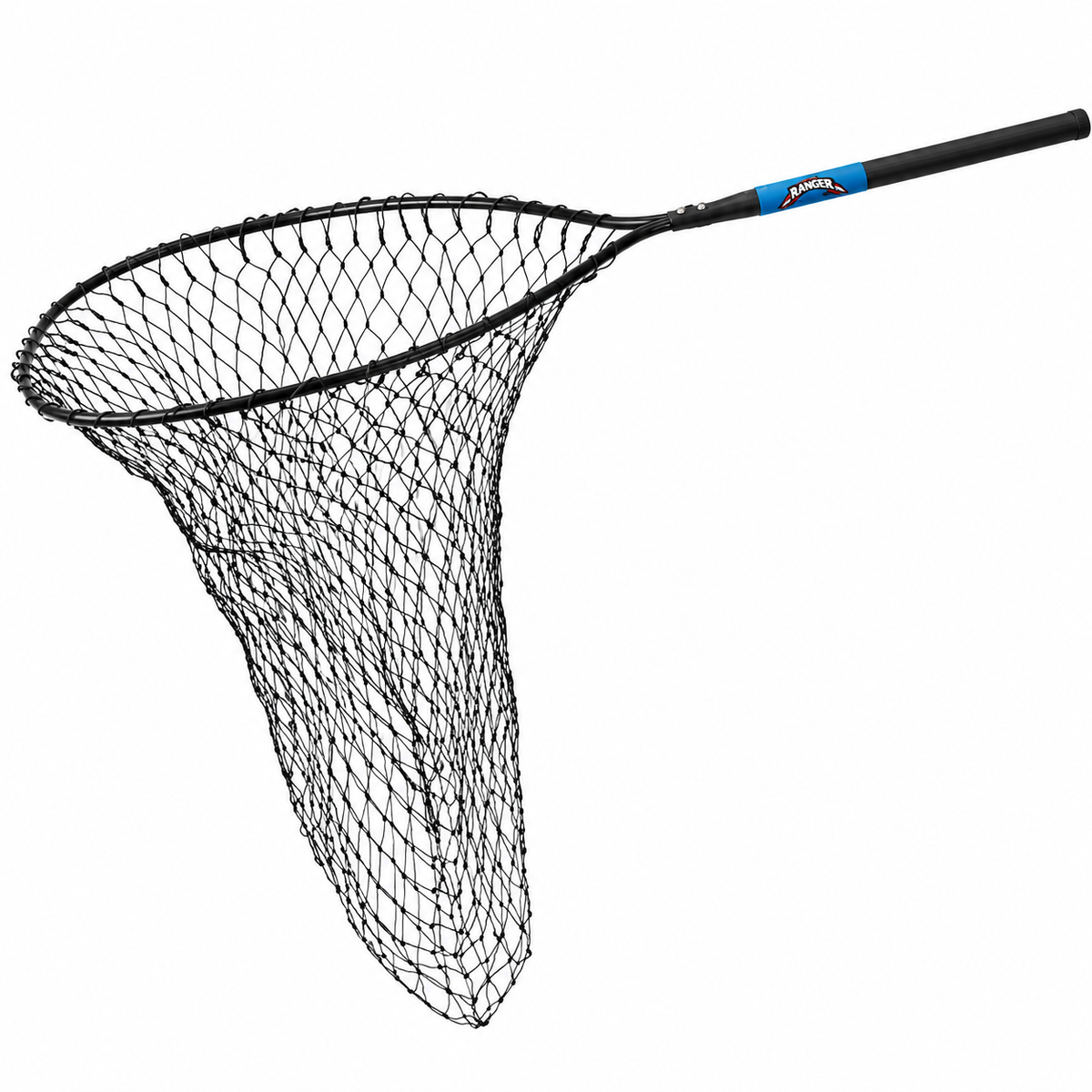Ranger RNGLN920 fishing landing net with durable hoop frame and deep net basket on white background