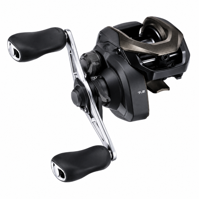 Shimano Caius 150 baitcasting reel with VBS braking system and compact low-profile design