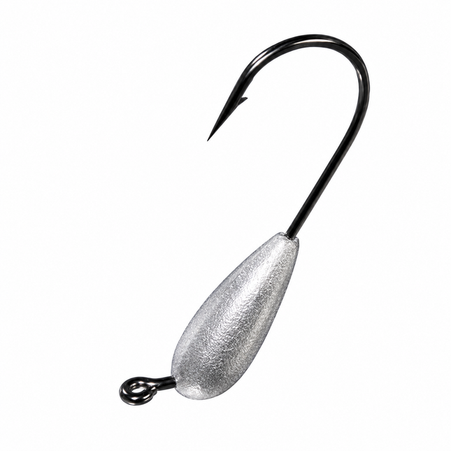 Strike King Tour Grade Tube Jig Head with weight-forward design and 60-degree Gamakatsu hook on white background.