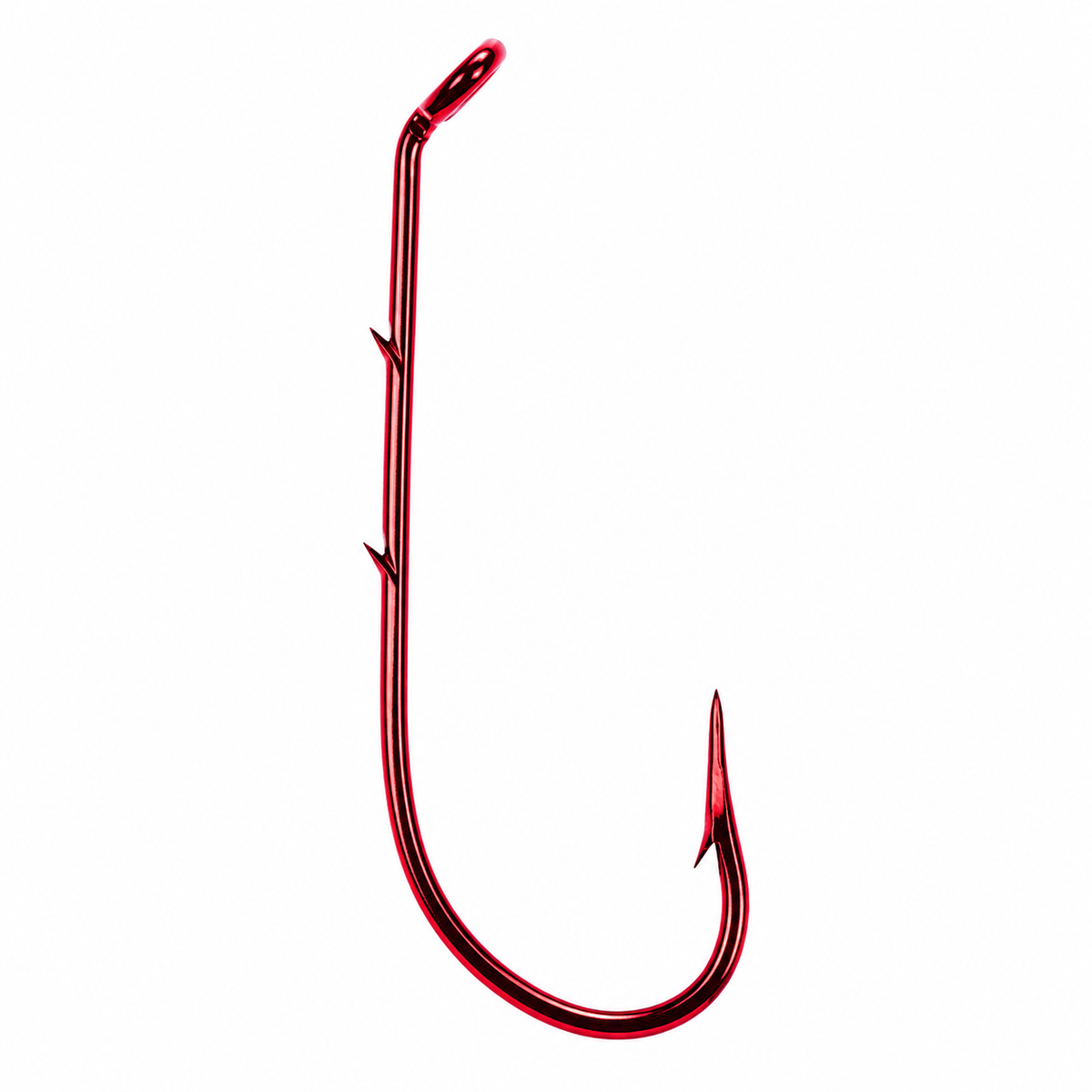 Tru Turn Baitholder Hooks with cam-action design and red corrosion-resistant finish on white background